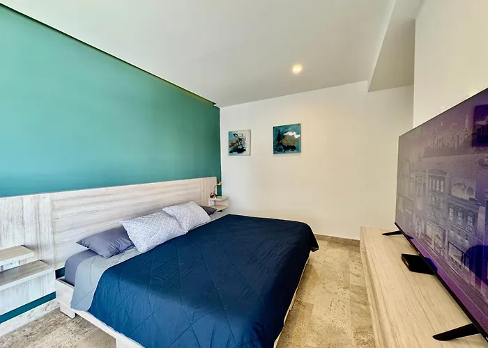 Сasa de vacaciones Cerca De La Playa - Roof Con Alberca- Depto Moderno! *